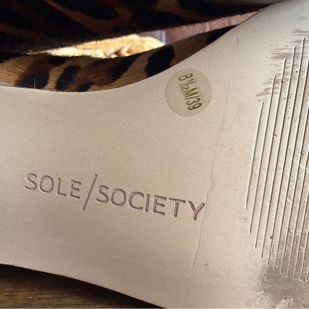 Sole Society Leopard-Print Booties - Picture 2 of 9